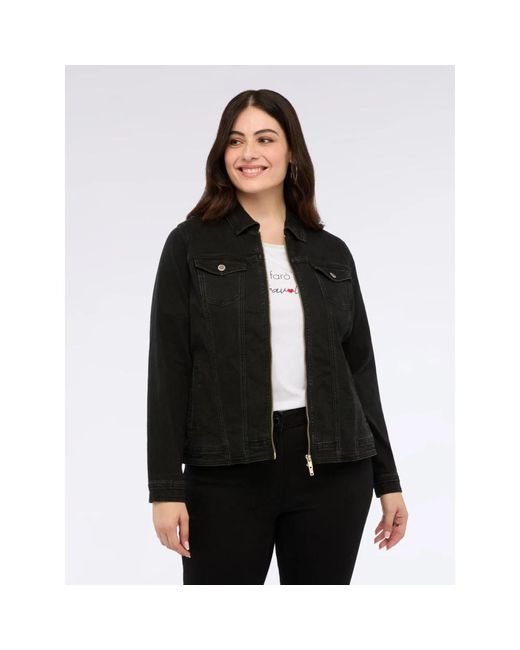 Denim Jackets FIORELLA RUBINO de color Black