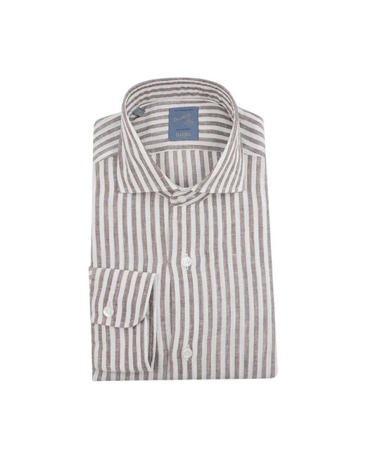 Barba Napoli White Casual Shirts for men