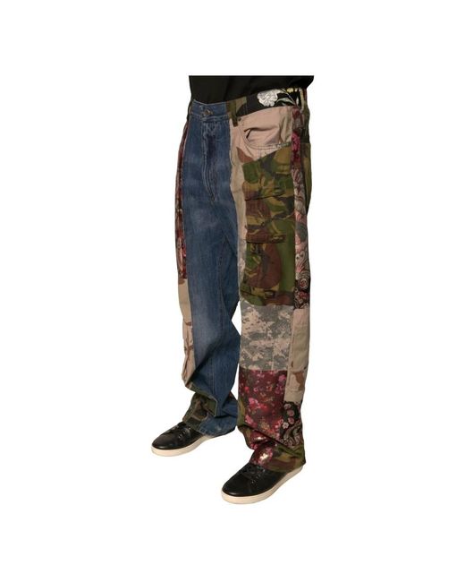 Dolce & Gabbana Blue Straight Fit Jeans for men