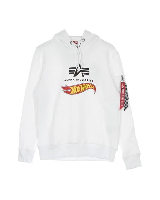 Alpha Industries White Hoodies for men