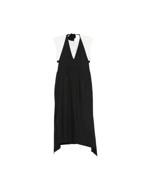 Tela Black Midi Dresses
