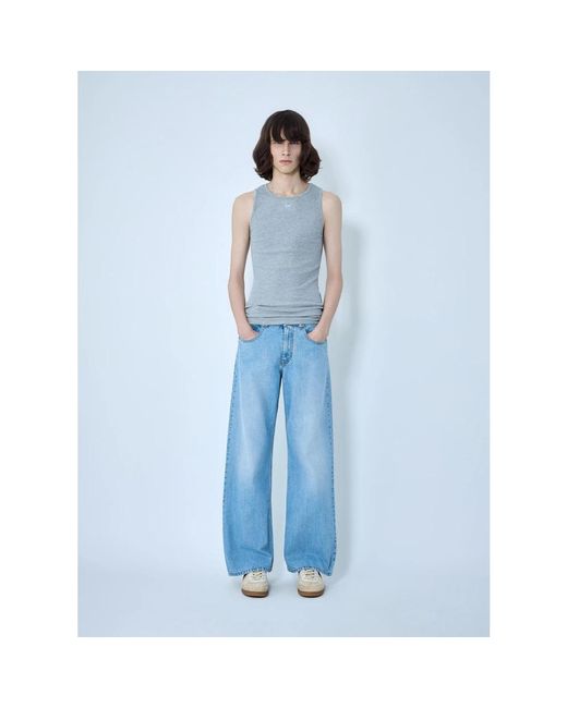 ERL Blue Wide Jeans for men