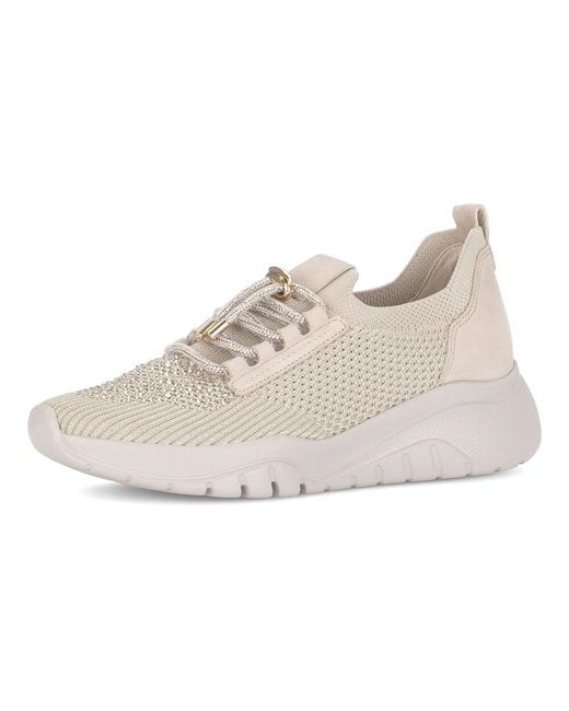 Gabor White Beiger Leder Low Sneaker Mix