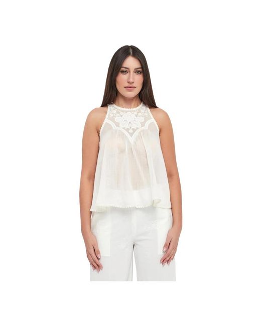 Twinset White Sleeveless Tops