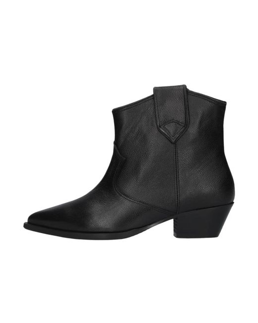 Anonymous Copenhagen Black City Western Leder Stiefeletten