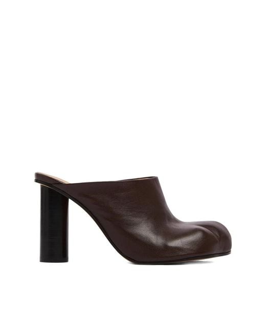 J.W. Anderson Brown Braune Leder Slip-On Blockabsatz Schuhe