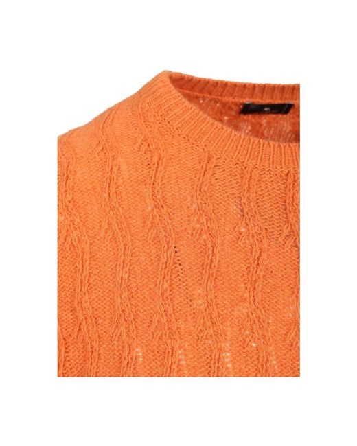 Etro Trui Met Ronde Hals in het Orange voor heren