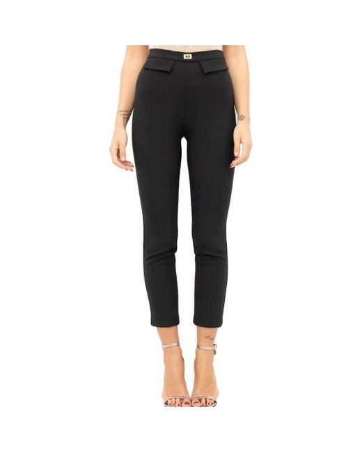 Cropped Trousers di Elisabetta Franchi in Black