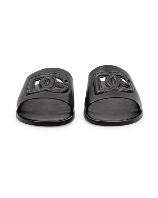Dolce & Gabbana Black Sliders for men