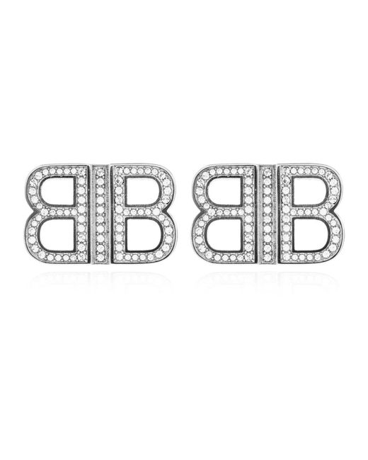 Earrings Balenciaga de color Metallic