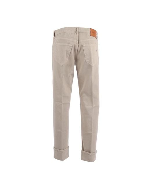 Dondup Gray Straight Fit Jeans for men