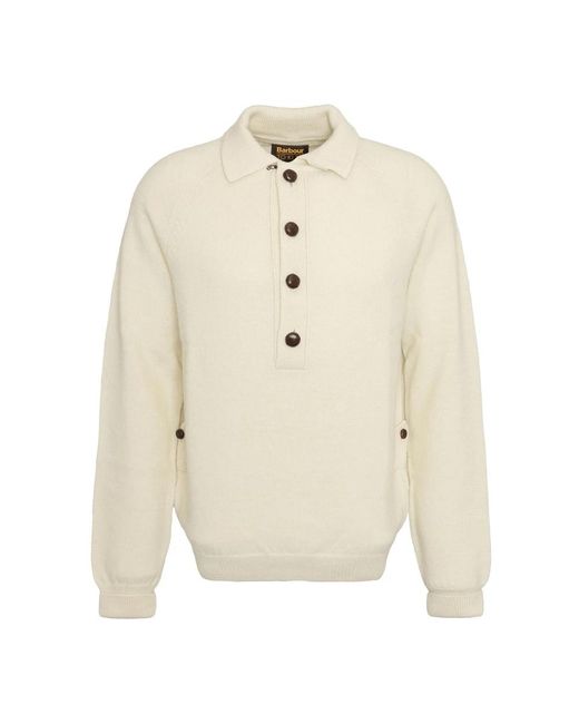 Round-Neck Knitwear di Barbour in White da Uomo