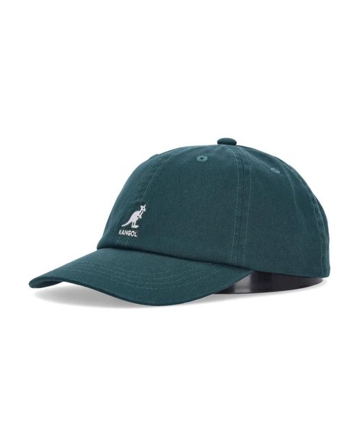 Curved visor cap man washed baseball di Kangol in Green da Uomo