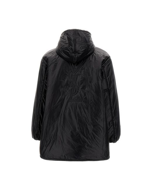 Saint Laurent Jassen ,Zwart ,Nylon Giubbini Light Jacket in het Black voor heren