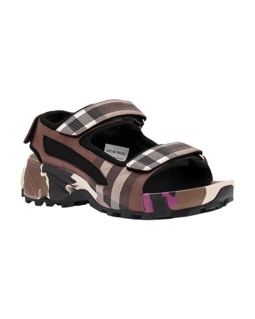 Burberry Brown Flat Sandals for men