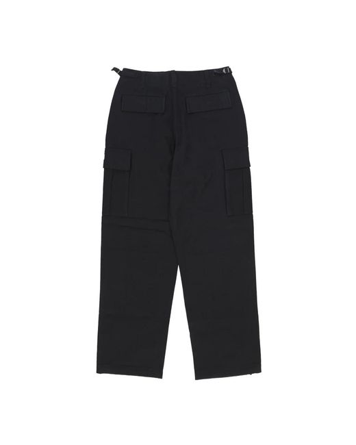 Obey Black Straight Trousers for men