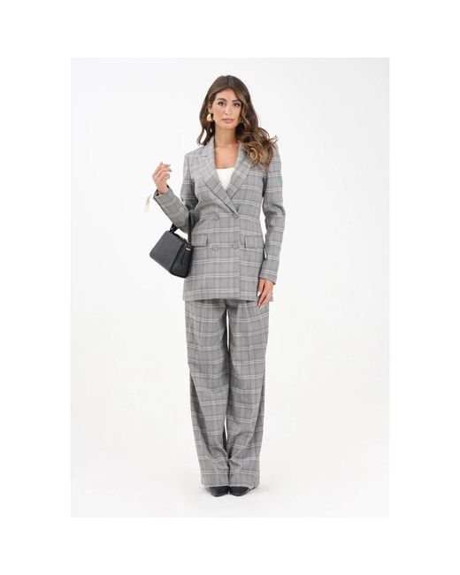 Wide Trousers Mar De Margaritas de color Gray