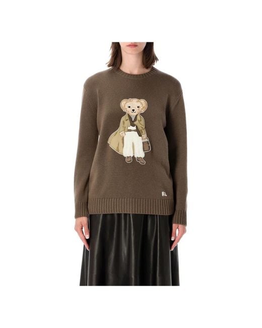 Ralph Lauren Brown Round-Neck Knitwear