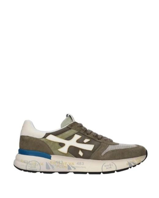 Premiata Green Mick 8086 Suede Insert Sneakers for men