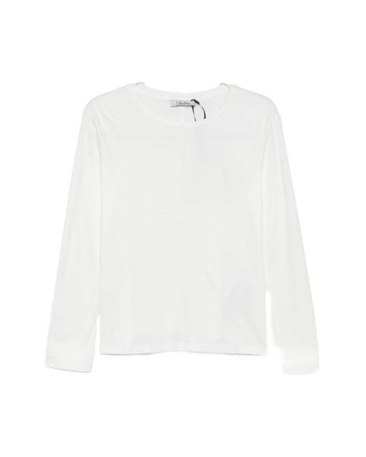 Max Mara White Long Sleeve T-Shirts