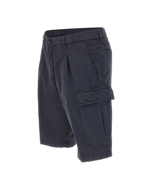 BRIGLIA Blue Casual Shorts for men