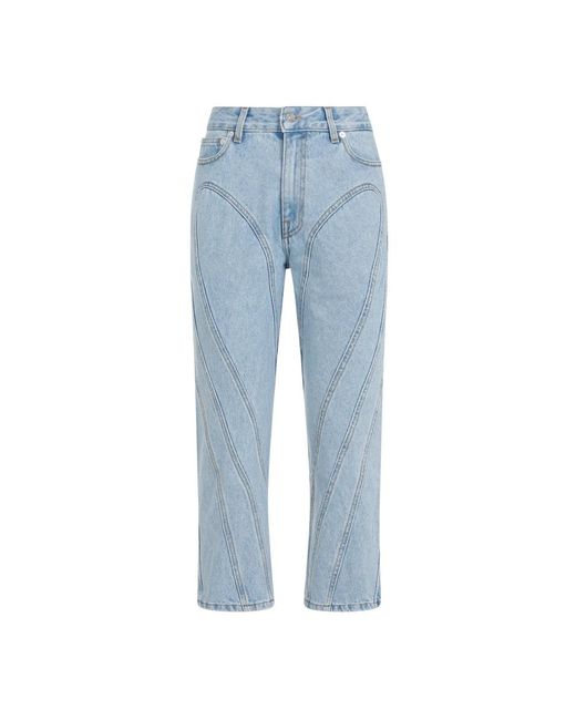 Jeans > straight jeans Mugler en coloris Blue
