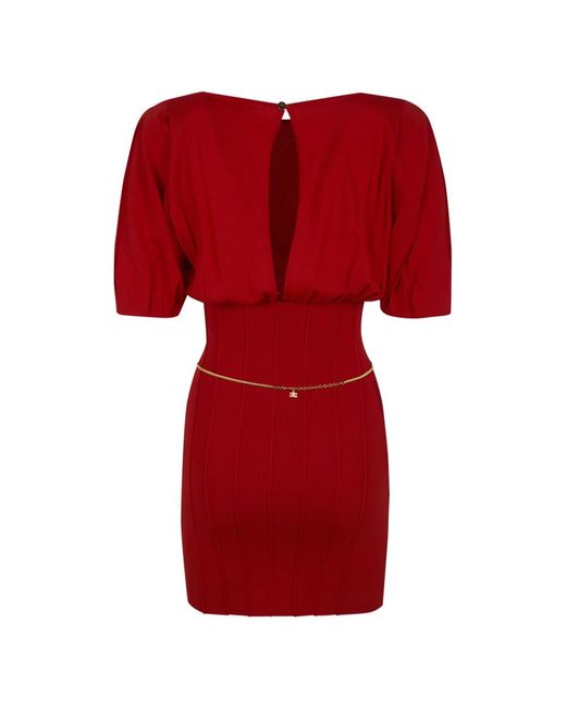 Elisabetta Franchi Red Short Dresses