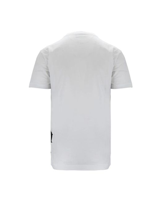 DSquared² Tops ,Wit ,Katoen Slip-On T-Shirt Met Logo in het Gray voor heren