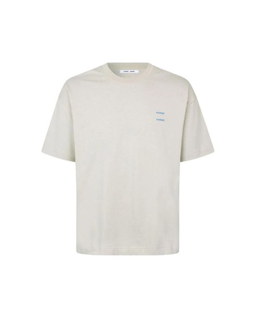 Samsøe & Samsøe Locker geschnittenes bedrucktes t-shirt in White für Herren