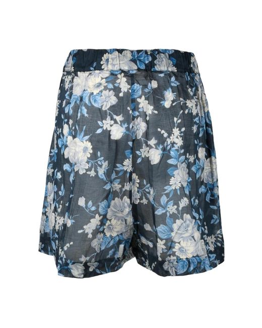 Semicouture Blue Short Shorts