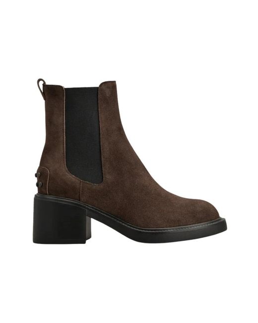Tod's Brown Heeled Boots