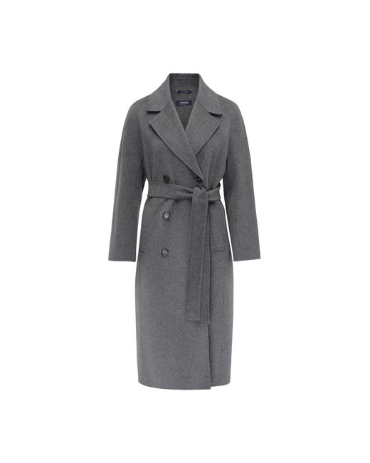 Double-Breasted Coats Max Mara de color Gray