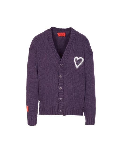 Vision Of Super Cardigans in het Purple voor heren