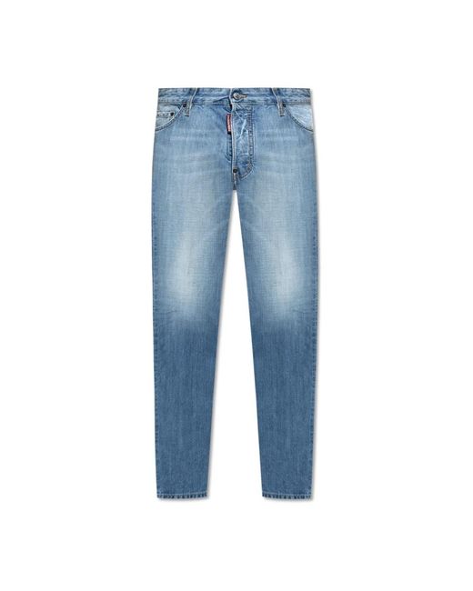 DSquared² Straight Jeans in het Blue voor heren