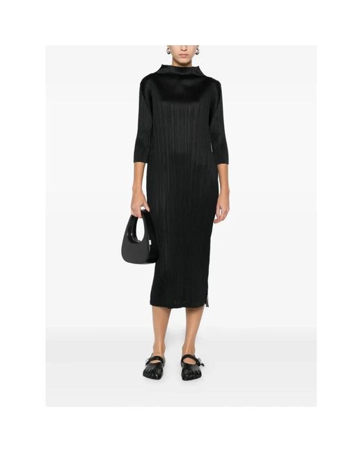 Issey Miyake Black Midi Dresses