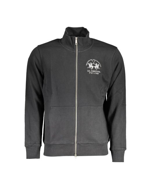 La Martina Black Zip-Throughs for men