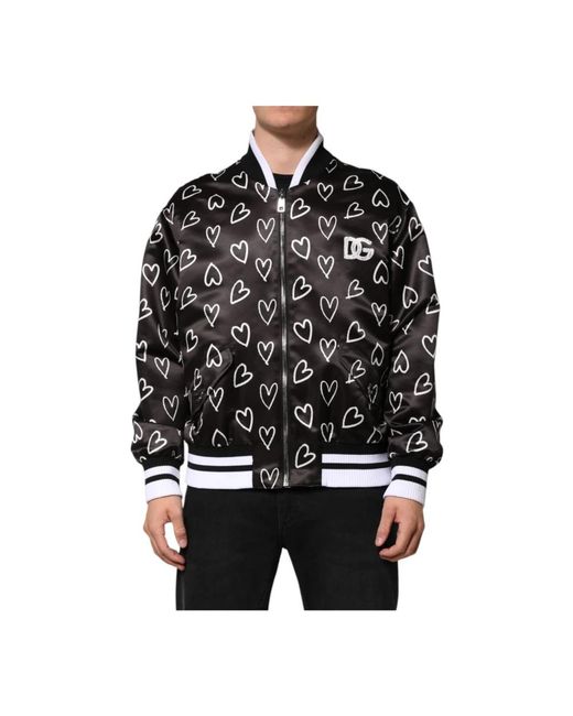 Dolce & Gabbana Black Bomber Jackets for men