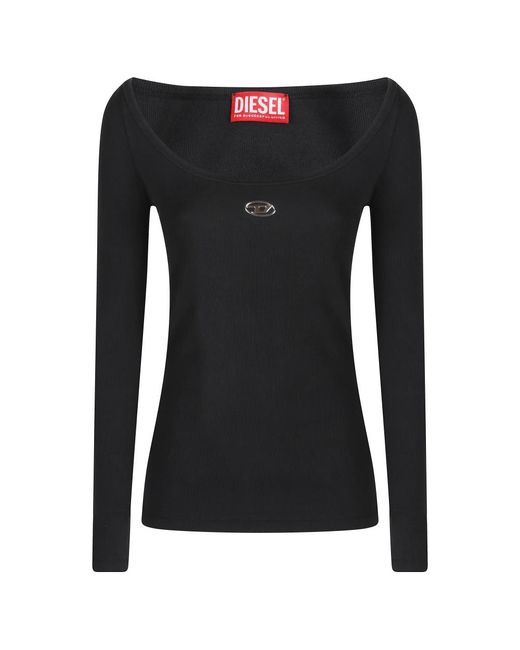 DIESEL Black Long Sleeve Tops