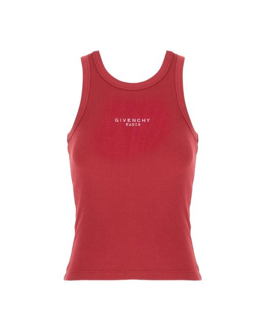 Givenchy Red Sleeveless Tops
