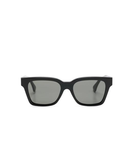 Retrosuperfuture Gray Schwarze Sonnenbrille Mit Quadratischem Rahmen Und Getönten Gläsern