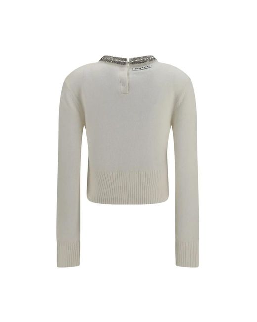 Pinko Gray Round-Neck Knitwear