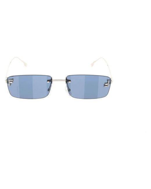 Fendi Accessoires ,Geel ,Stijlvolle Zonnebril Met Uniek Ontwerp in het Blue