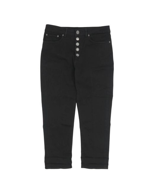 Dondup Koons Cropped Jeans in het Black