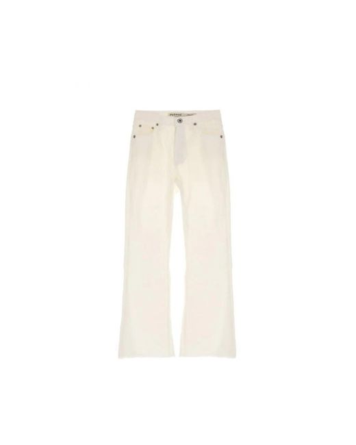 Please White Straight Trousers