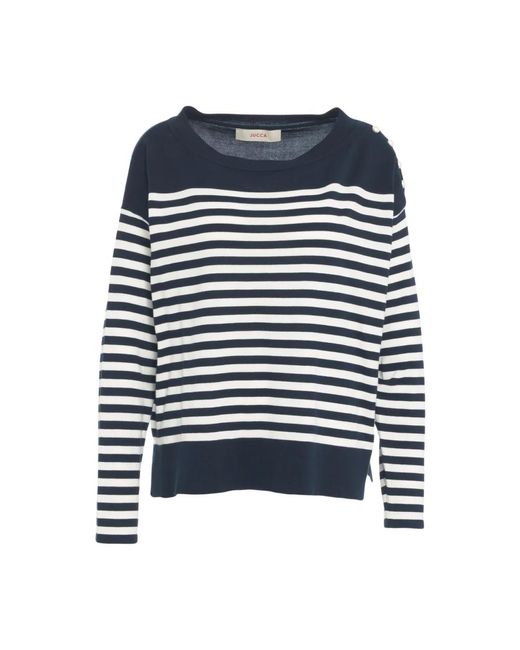 Jucca Blue Round-Neck Knitwear
