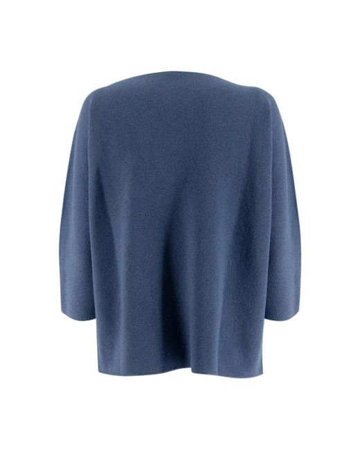Le Tricot Perugia Round-Neck Knitwear in het Blue