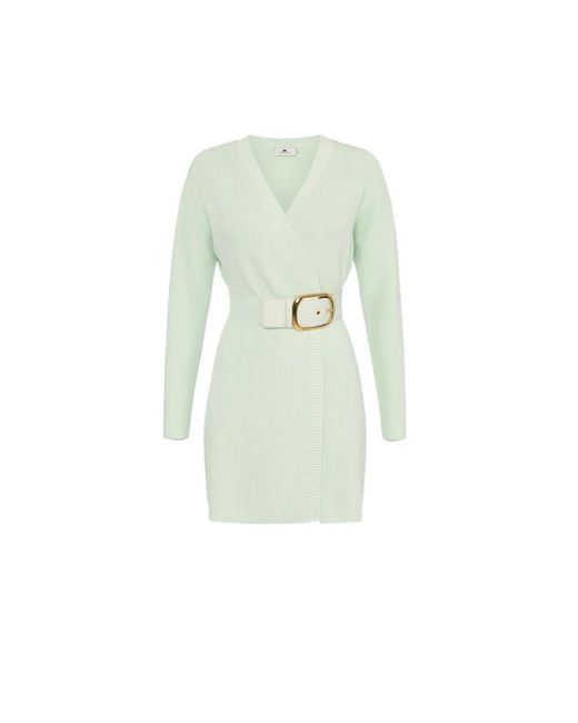 Elisabetta Franchi Green Short Dresses