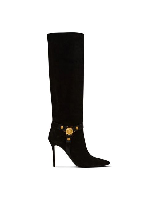 Balmain Black Heeled Boots