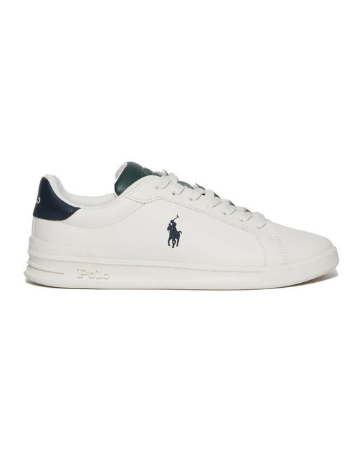 Polo Ralph Lauren Sneakers hrt crt ii aus cremefarbenem leder in White für Herren