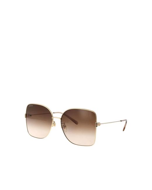 Gucci Brown Eckige Sonnenbrille